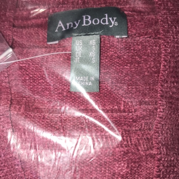 Anybody Women's Patterned Chenille Open Front Cardigan Deep Berry - Picture 3 of 5